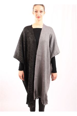 Black and grey dust coat with fringes Aram Capri | LUXNGRIGIOLUREX